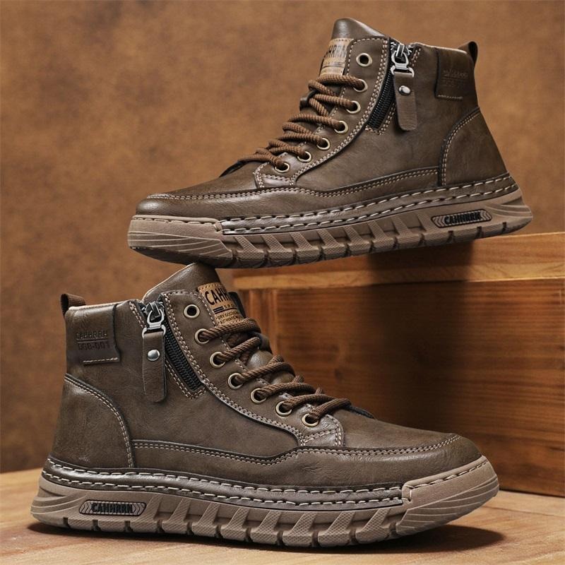 Heren lederen hoge enkellaarze - Men'S Shoes Dq recensie en prijs