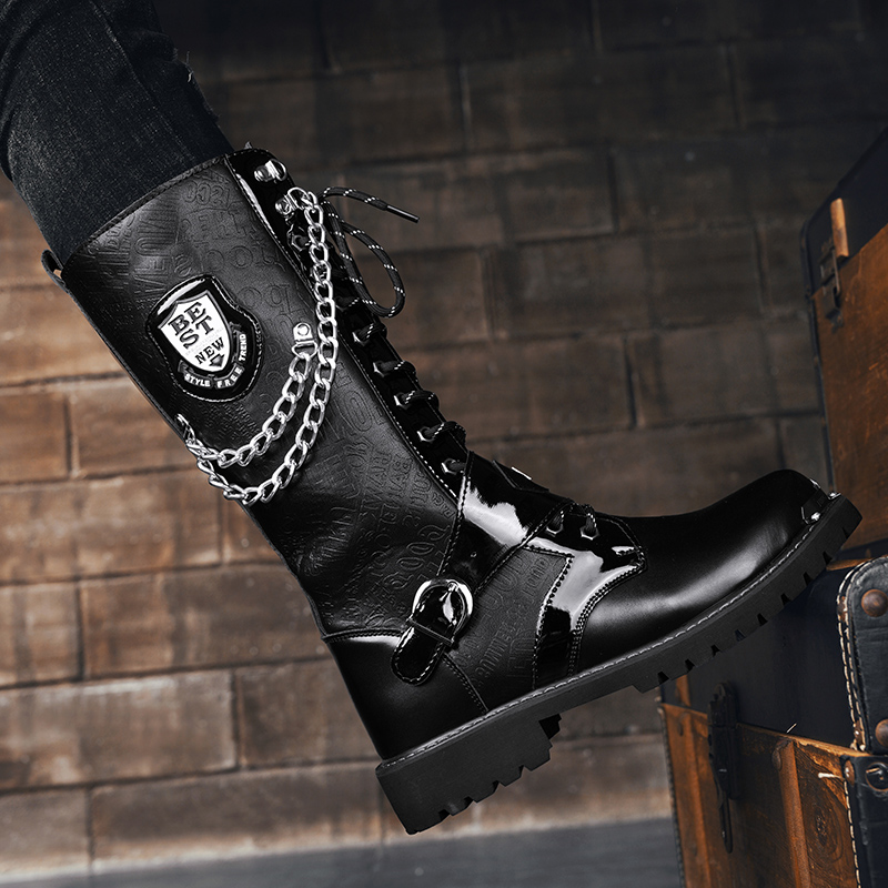 Hoge motorlaarzen voor heren,  - Men'S Shoes Dq recensie en prijs