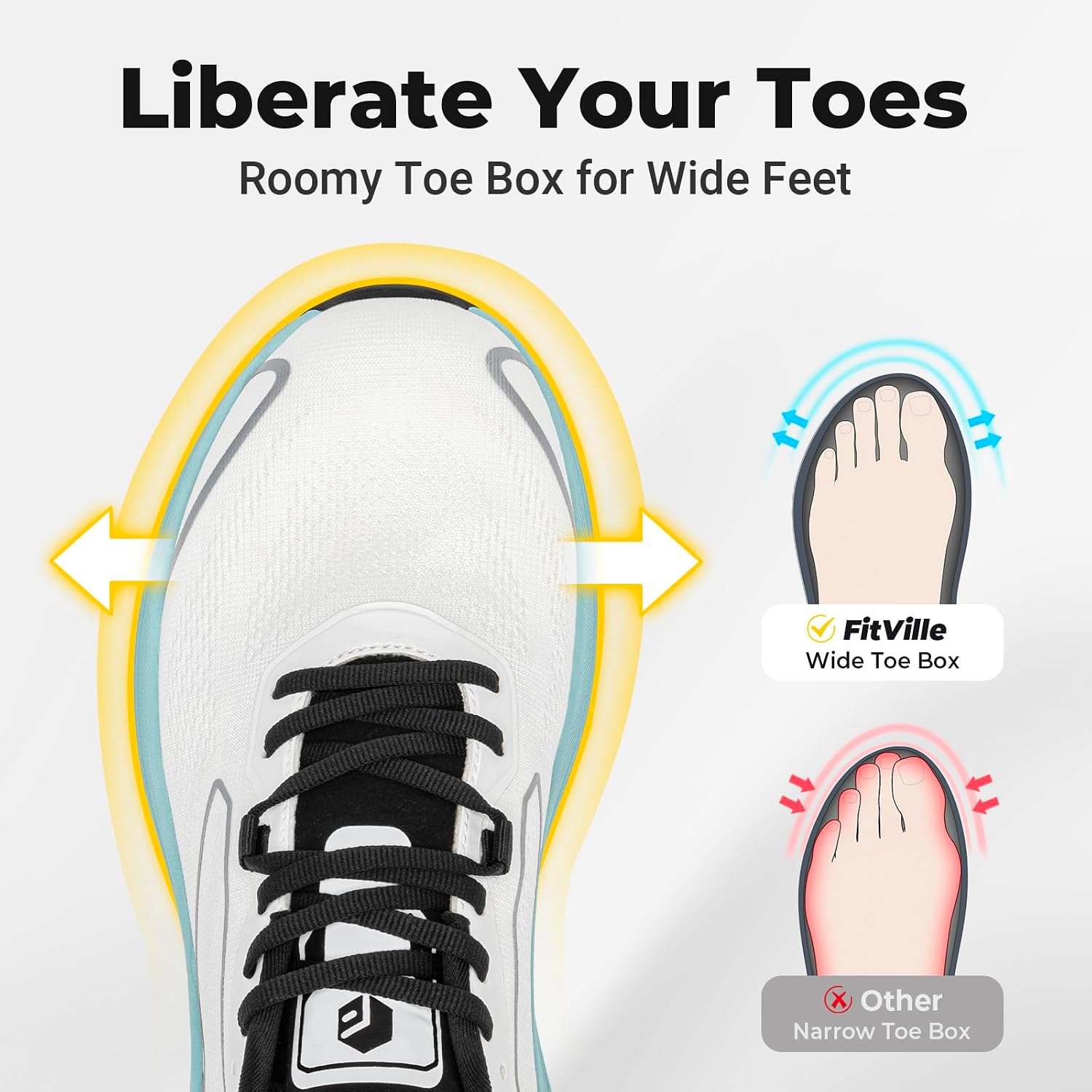 FitVille Heren Wide Fit Road R - Men'S Shoes For Plantar Fasciitis recensie en prijs
