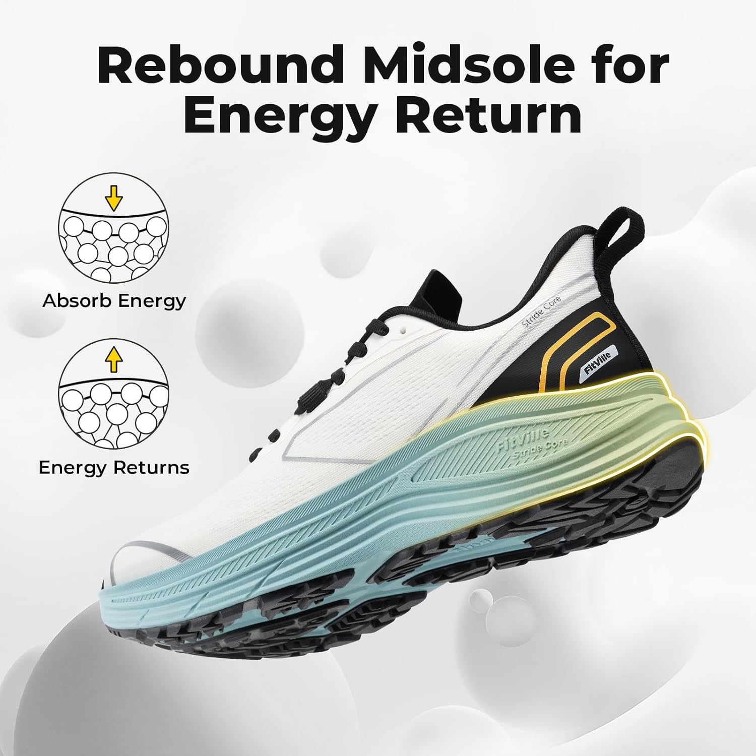 FitVille Heren Wide Fit Road R - Men'S Shoes For Plantar Fasciitis recensie en prijs