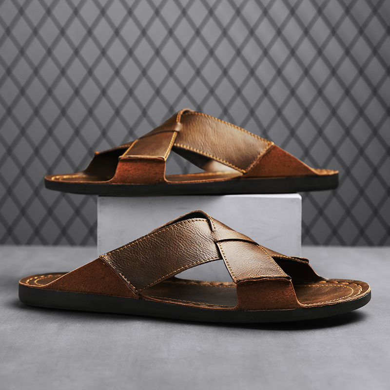 Mode Echt Leer Mannen Slippers - Men'S Shoes Hugo Boss recensie en prijs