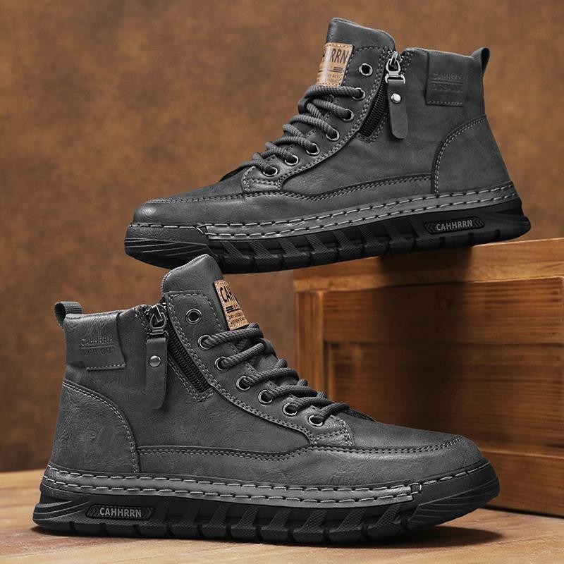Heren lederen hoge enkellaarze - Men'S Shoes Dq recensie en prijs
