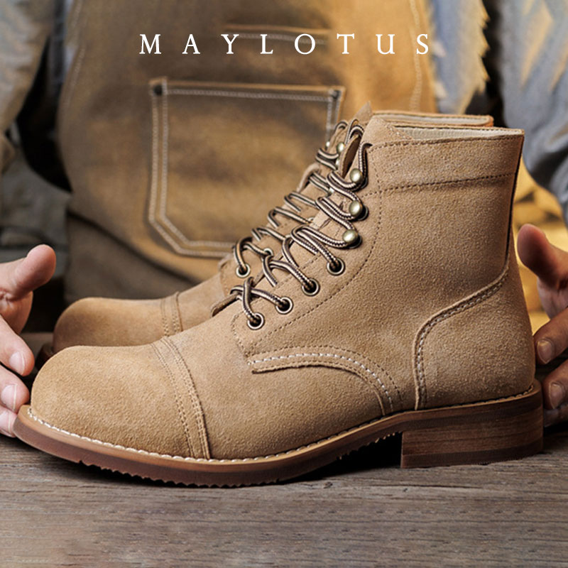 Suède motorlaarzen met Goodyea - Men'S Shoes Dq recensie en prijs