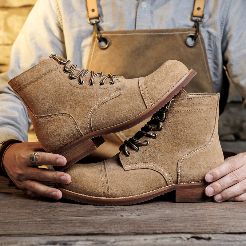 Suède motorlaarzen met Goodyea - Men'S Shoes Dq recensie en prijs