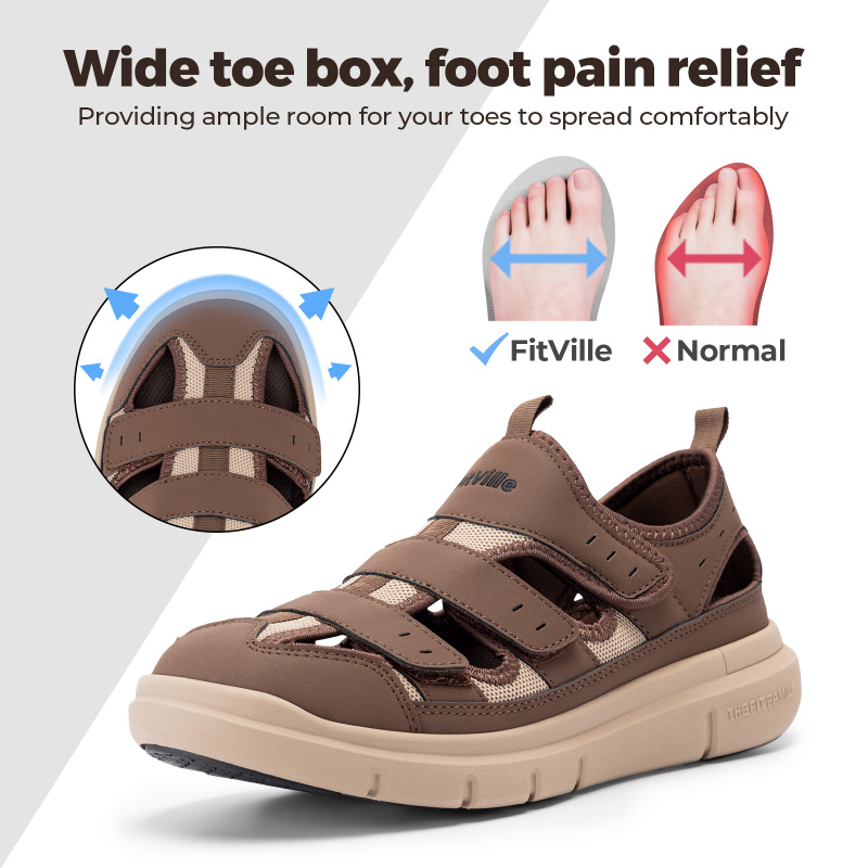 Zomer Heren Sandalen Verbrede  - Men'S Shoes For Plantar Fasciitis recensie en prijs